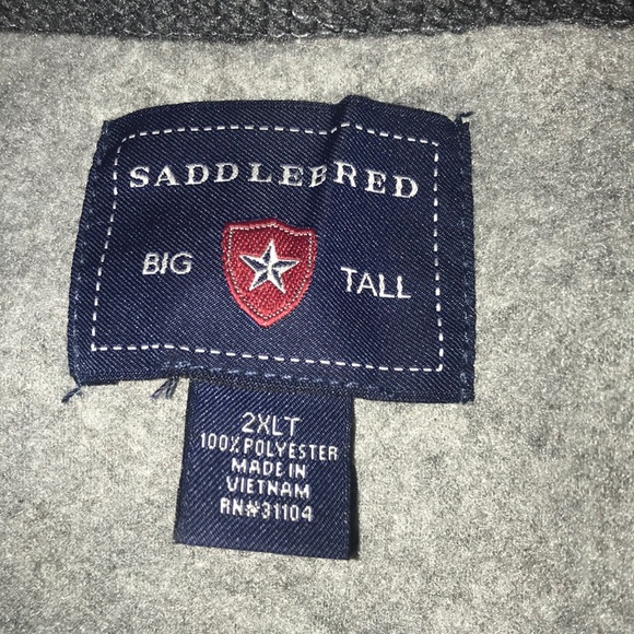 Sold Saddlebred big and tall grey fleece 2xlt - Picture 6 of 6